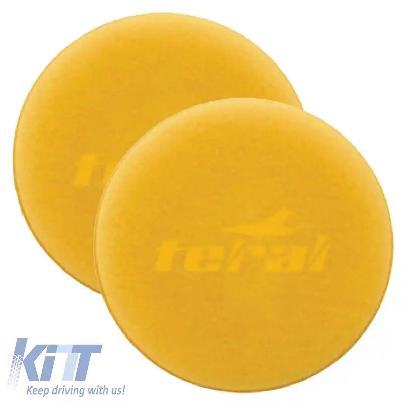 Sponge de Polizare Detailing Pro Pad Aplicator Feral Galben 12,5cm 2 Bucăți-image-6319861
