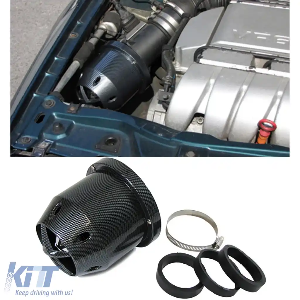 Sportfiltru de aer Carbon Flow Jet 60-76mm Kit universal de filtrare a aerului de la Tenzo-R