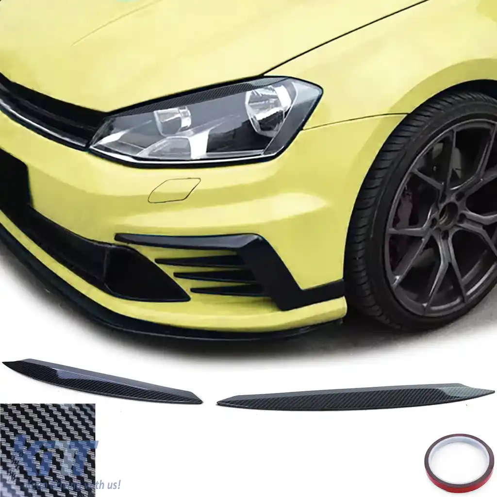 Sprâncene faruri Evil Look Carbon Optic potrivite pentru VW Golf 7 5G 12-21