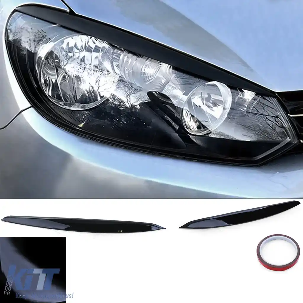 Spray-uri pentru faruri aspect rău negru lucios pereche potrivită pentru VW Golf 6 08-12