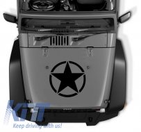 Sticker Stea Negru Universal compatibil cu Jeep, SUV, Camioane sau alte Autoturisme-image-6023866