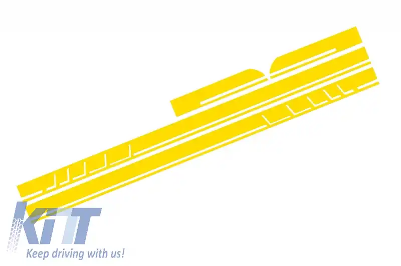 Stickere Laterale Galben Mat compatibil cu Mercedes CLA W117 C117 X117 (2013-2016) A Class W176 (2012+) 45 Design Edition 1