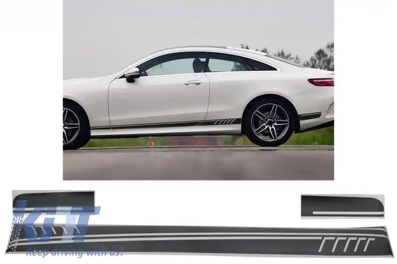 Stickere Laterale Negru Mat compatibil cu Mercedes Coupe C238 W212 W213 E200 E300 E350 E46 E63 C207 A207