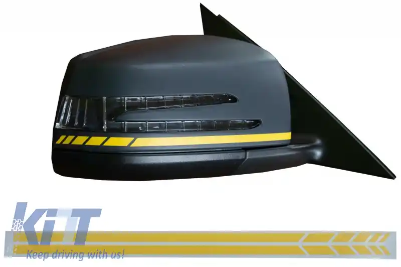 Stickere Oglinzi Laterale Galben Mat compatibil cu Mercedes Coupe C238 A B C E S Class CLA GLA CLS GLK W246 W204 W176 W117 W212 W207 W218 X156 X204 W221