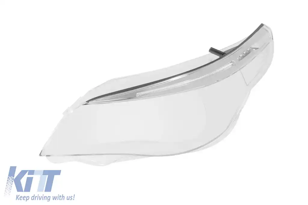 image-19-Sticlă stângă pentru faruri potrivită pentru BMW Seria 5 E60, E61 2003-2007 cu bandă LED și garnitură cromată