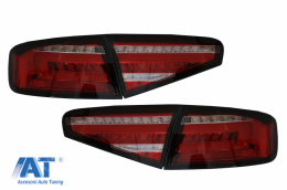 Stopuri Full LED compatibil cu AUDI A4 B8 (2012-2015) Sedan Rosu Semnal Dinamic OEM LED-image-6066912