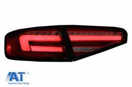 Stopuri Full LED compatibil cu AUDI A4 B8 (2012-2015) Sedan Rosu Semnal Dinamic OEM LED-image-6066915