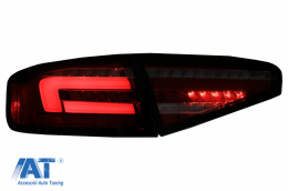 Stopuri Full LED compatibil cu AUDI A4 B8 (2012-2015) Sedan Rosu Semnal Dinamic OEM LED-image-6066916