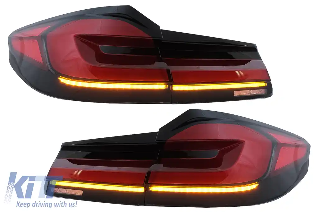 Stopuri Full LED compatibil cu BMW Seria 5 G30 Sedan (2017-2019) LCI Design cu Semnal Dinamic-image-6096987