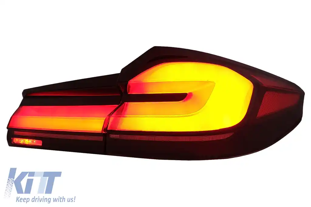 Stopuri Full LED compatibil cu BMW Seria 5 G30 Sedan (2017-2019) LCI Design cu Semnal Dinamic-image-6096991