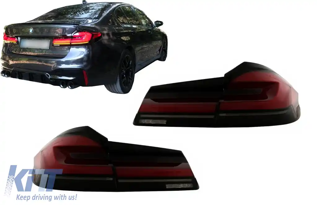 Stopuri Full LED compatibil cu BMW Seria 5 G30 Sedan (2017-2019) LCI Design LED Static