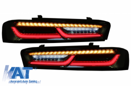 Stopuri FULL LED compatibil cu Chevrolet Camaro MK6 (05.2015-2018) Semnal Dinamic Secvential-image-6043162