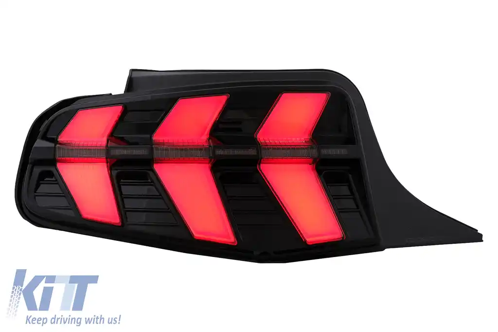 Stopuri Full LED compatibil cu Ford Mustang V Pre-Facelift (2010-2012) Fumuriu Semnal Dinamic Secvential-image-6107284