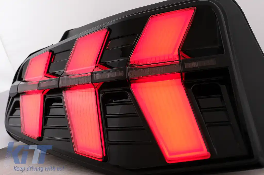 Stopuri Full LED compatibil cu Ford Mustang V Pre-Facelift (2010-2012) Fumuriu Semnal Dinamic Secvential-image-6107285