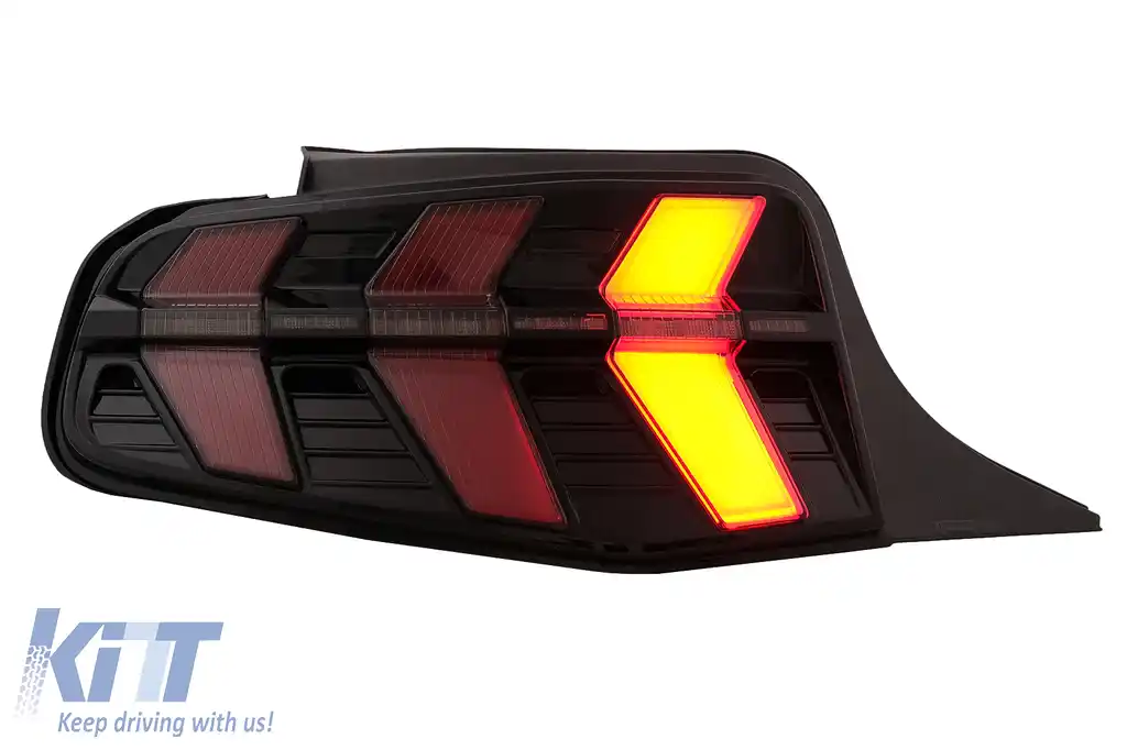 Stopuri Full LED compatibil cu Ford Mustang V Pre-Facelift (2010-2012) Fumuriu Semnal Dinamic Secvential-image-6107286