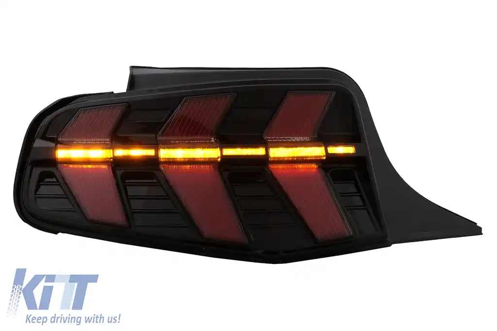 Stopuri Full LED compatibil cu Ford Mustang V Pre-Facelift (2010-2012) Fumuriu Semnal Dinamic Secvential-image-6107289