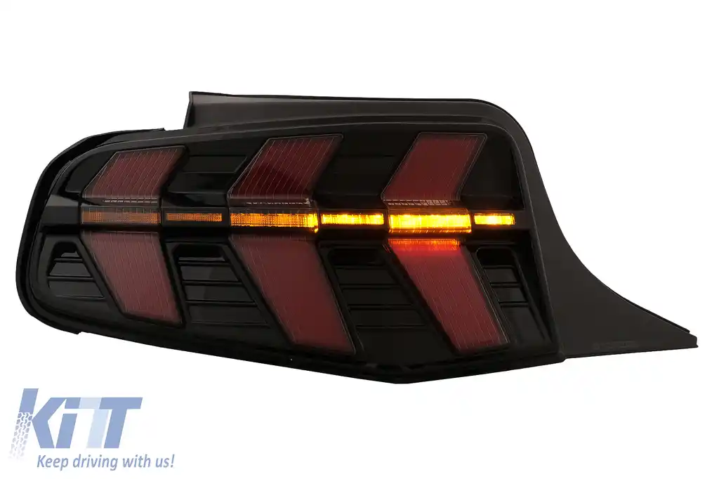 Stopuri Full LED compatibil cu Ford Mustang V Pre-Facelift (2010-2012) Fumuriu Semnal Dinamic Secvential-image-6107290