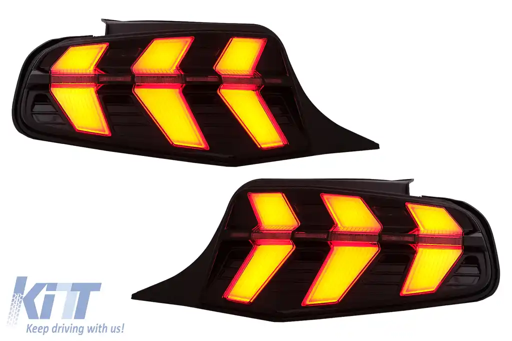 Stopuri Full LED compatibil cu Ford Mustang V Pre-Facelift (2010-2012) Fumuriu 7 moduri Dinamic