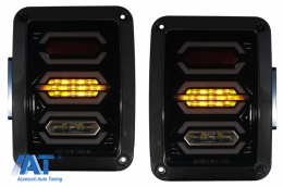Stopuri Full LED compatibil cu JEEP Wrangler JK (2007-2017) Fumuriu-image-6022616