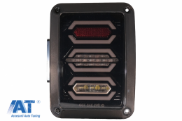 Stopuri Full LED compatibil cu JEEP Wrangler JK (2007-2017) Fumuriu-image-6022618