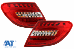 Stopuri Full LED compatibil cu MERCEDES C-Class W204 (2007-2012) LED Light Bar Facelift Design-image-6040135
