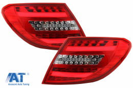 Stopuri Full LED compatibil cu MERCEDES C-Class W204 (2007-2012) LED Light Bar Facelift Design-image-6040137