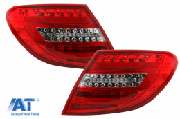 Stopuri Full LED compatibil cu MERCEDES C-Class W204 (2007-2012) LED Light Bar Facelift Design-image-6040139