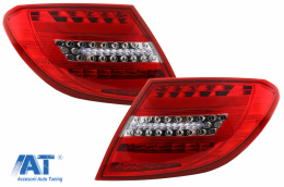 Stopuri Full LED compatibil cu MERCEDES C-Class W204 (2007-2012) LED Light Bar Facelift Design-image-6040143