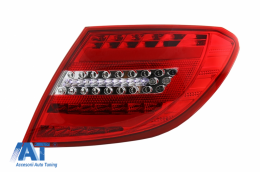 Stopuri Full LED compatibil cu MERCEDES C-Class W204 (2007-2012) LED Light Bar Facelift Design-image-6040144