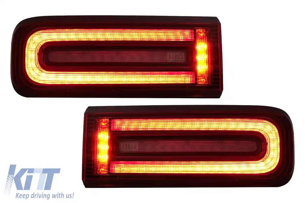 Stopuri Full LED compatibil cu Mercedes G-Class W463 Facelift (2018-2022) LED Dinamic Secvential