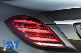 Stopuri Full LED compatibil cu MERCEDES S-Class W222 (2013-2017) Semnalizare Dinamica Facelift Design-image-6038813