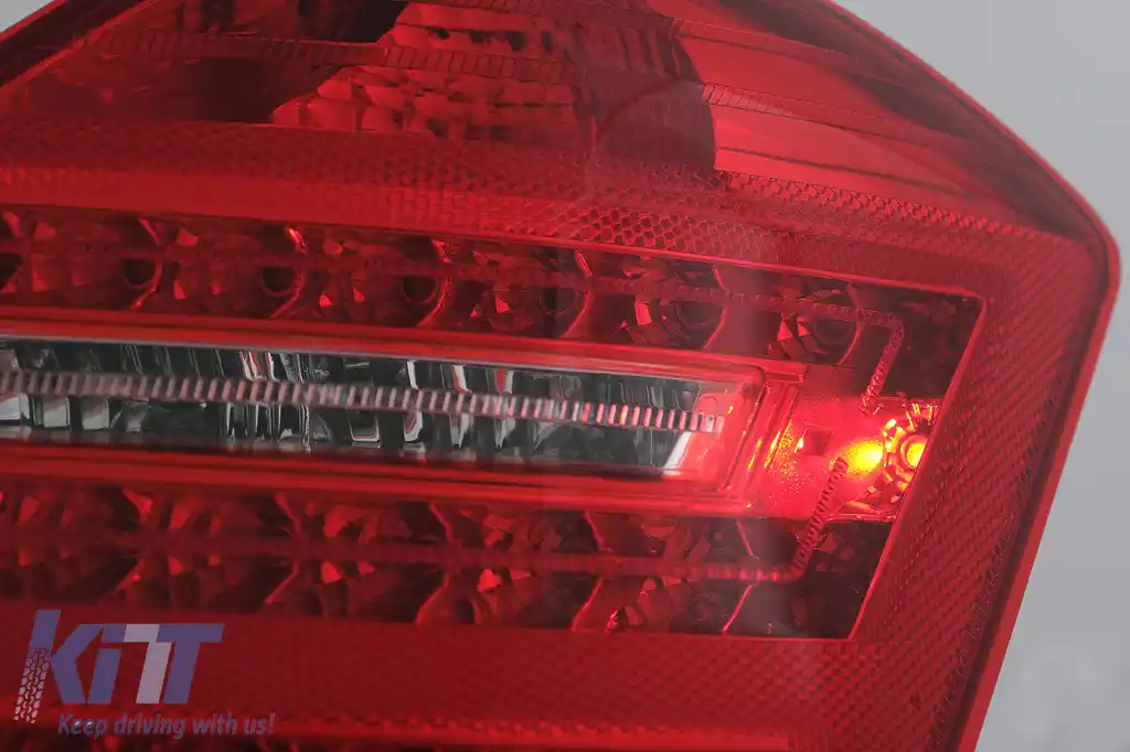 Stopuri Full LED compatibil cu Mercedes S-Class W221 (2005-2009) Facelift Design Rosu Clar cu Semnal Dinamic Secvential-image-6092543
