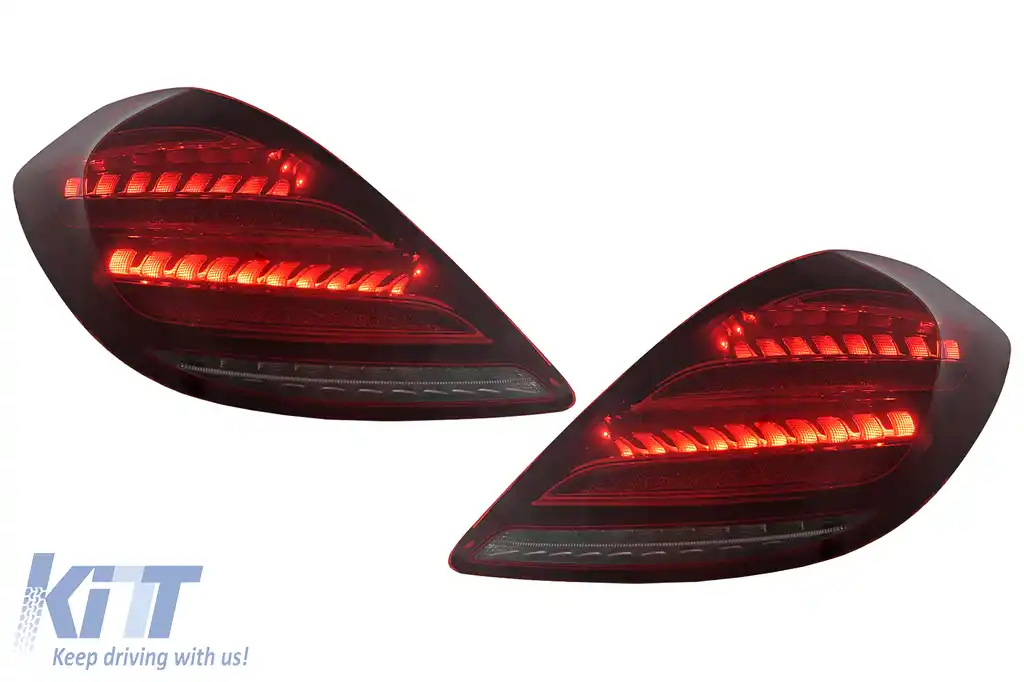 Stopuri Full LED compatibil cu Mercedes S-Class W222 (2013-2017) Semnalizare Dinamica Facelift Design-image-6110431