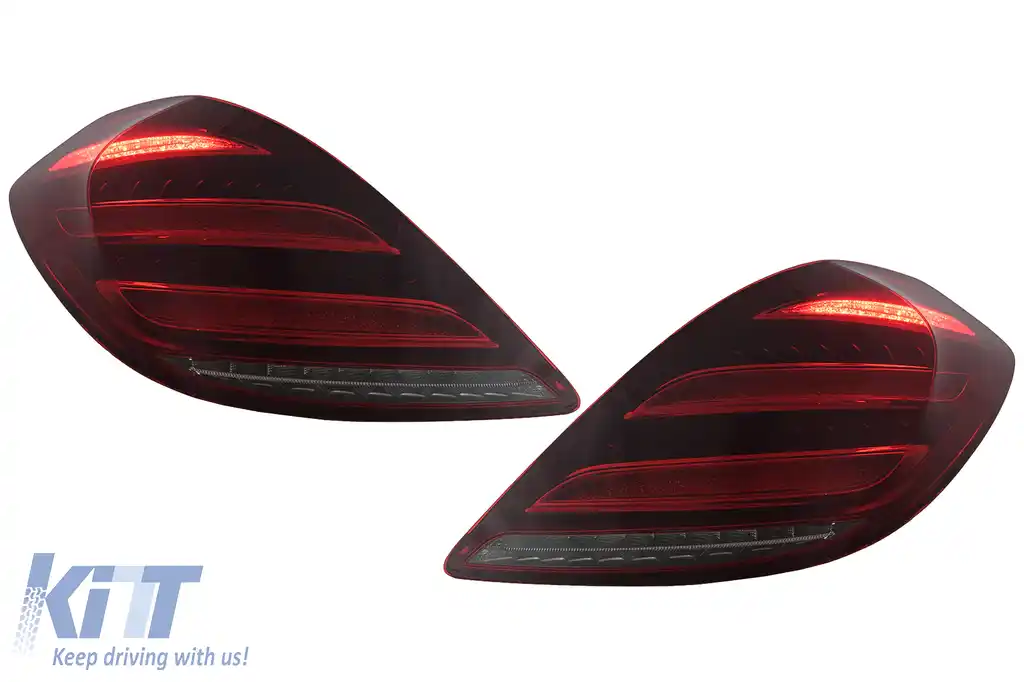 Stopuri Full LED compatibil cu Mercedes S-Class W222 (2013-2017) Semnalizare Dinamica Facelift Design-image-6110444