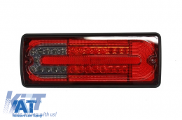 Stopuri Full LED compatibil cu Mercedes W463 G-Class (1989-2015) Rosu Fumuriu-image-6019663