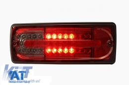 Stopuri Full LED compatibil cu Mercedes W463 G-Class (1989-2015) Rosu Fumuriu-image-6019665