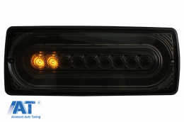 Stopuri Full LED compatibil cu Mercedes W463 G-Class (1989-2017) Semnal Secvential Dinamic Fumuriu-image-6086007