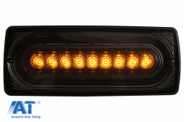 Stopuri Full LED compatibil cu Mercedes W463 G-Class (1989-2017) Semnal Secvential Dinamic Fumuriu-image-6086008