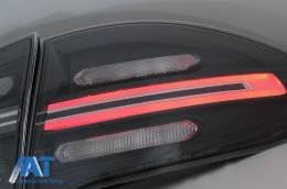 Stopuri FULL LED compatibil cu Porsche Cayenne 958 E2 92A Prefacelift (2010-2014) Negru Smoke cu Indicatoare Dinamice-image-6064698
