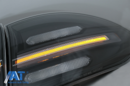 Stopuri FULL LED compatibil cu Porsche Cayenne 958 E2 92A Prefacelift (2010-2014) Negru Smoke cu Indicatoare Dinamice-image-6067447