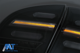 Stopuri FULL LED compatibil cu Porsche Cayenne 958 E2 92A Prefacelift (2010-2014) Negru Smoke cu Indicatoare Dinamice-image-6067448
