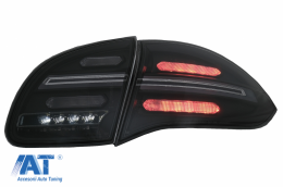 Stopuri FULL LED compatibil cu Porsche Cayenne 958 E2 92A Prefacelift (2010-2014) Negru Smoke cu Indicatoare Dinamice-image-6067449