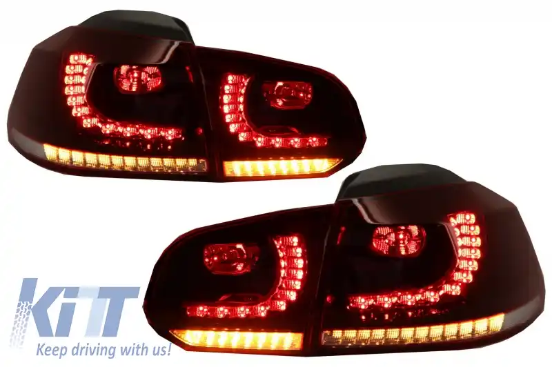 Stopuri FULL LED compatibil cu VW Golf 6 VI (2008-2013) R20 Design Semnal Secvential Dinamic