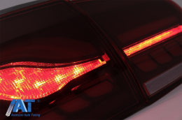 Stopuri Full LED compatibil cu VW Golf 6 VI (2008-2013) Rosu Fumuriu cu Semnal Dinamic-image-6082692