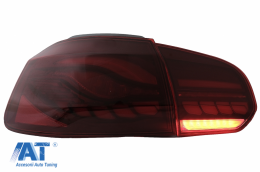 Stopuri Full LED compatibil cu VW Golf 6 VI (2008-2013) Rosu Fumuriu cu Semnal Dinamic-image-6082693