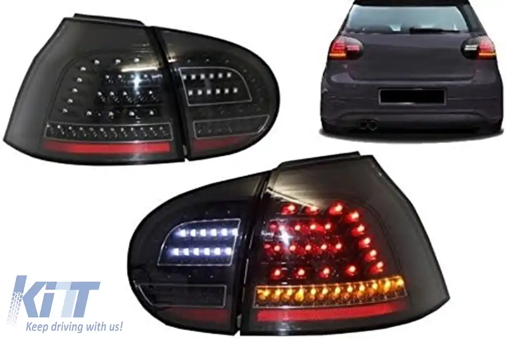Stopuri FULL LED compatibil cu VW Golf V (2004-2009) Negru Urban Style-image-6102294