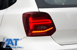 Stopuri Full LED compatibil cu VW POLO 6R 6C 61 (2011-2017) Semnal Dinamic Led Vento Look-image-6043075