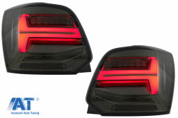 Stopuri Full LED compatibil cu VW POLO 6R 6C 61 (2011-2017) Semnal Dinamic Vento Look Fumuriu-image-6073700