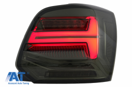 Stopuri Full LED compatibil cu VW POLO 6R 6C 61 (2011-2017) Semnal Dinamic Vento Look Fumuriu-image-6073701