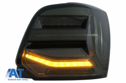 Stopuri Full LED compatibil cu VW POLO 6R 6C 61 (2011-2017) Semnal Dinamic Vento Look Fumuriu-image-6073703